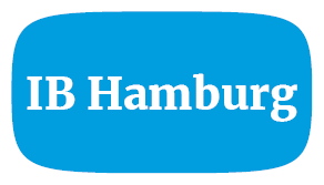 Button in Blau mit Text "IB Hamburg"